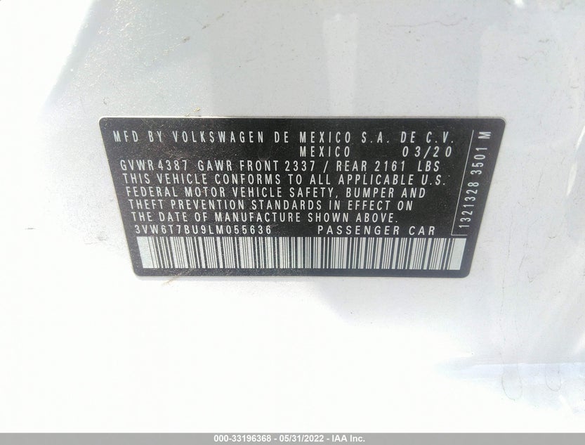 3VW6T7BU9LM055636