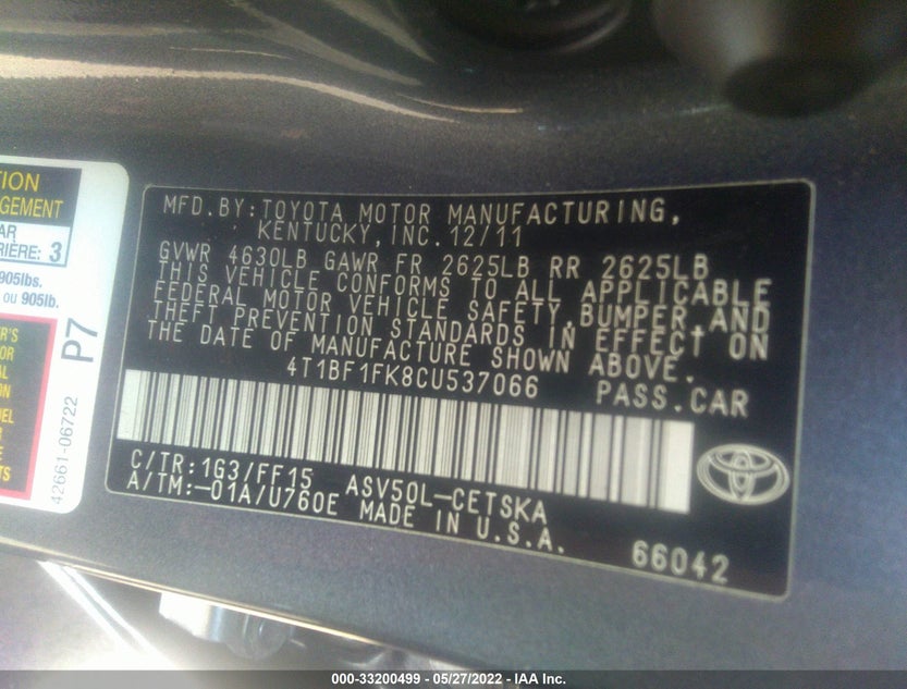 4T1BF1FK8CU537066