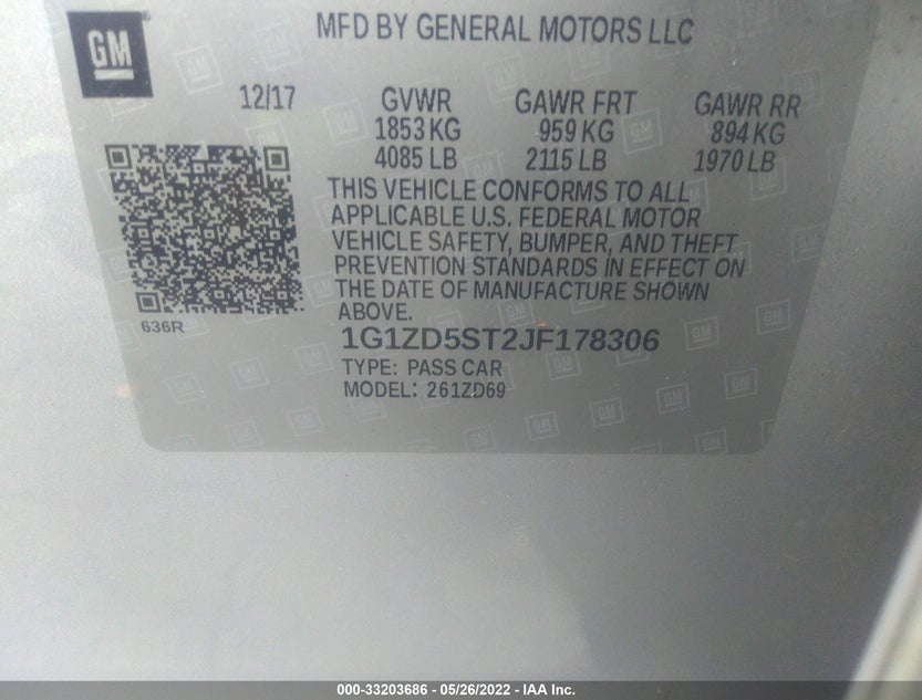 1G1ZD5ST2JF178306