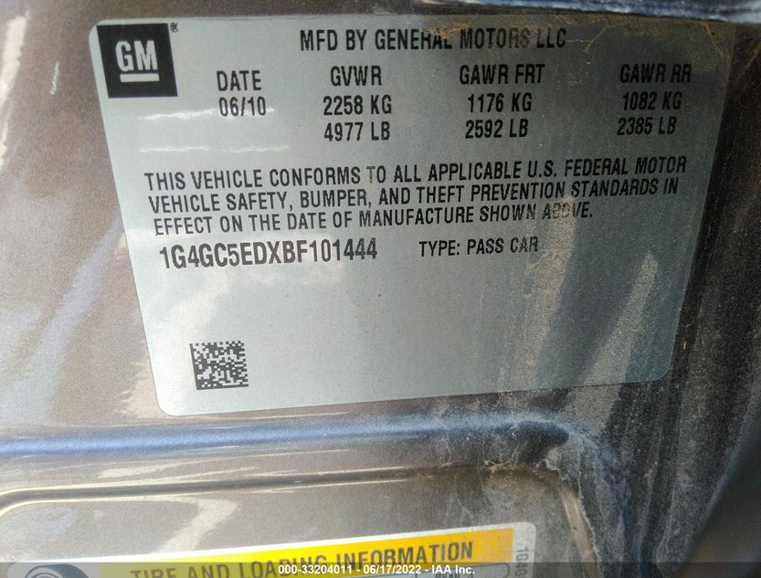 1G4GC5EDXBF101444