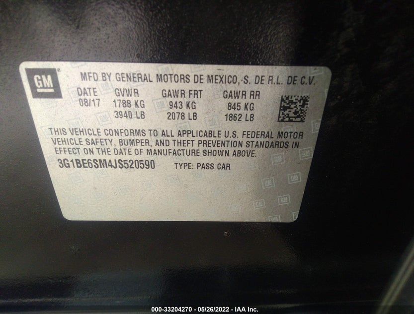 3G1BE6SM4JS520590