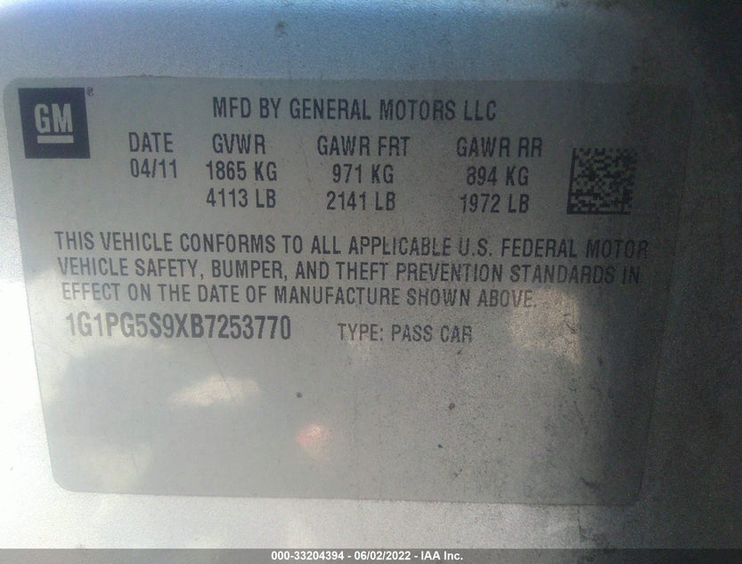 1G1PG5S9XB7253770