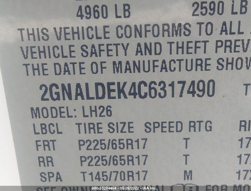 2GNALDEK4C6317490