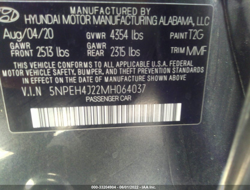 5NPEH4J22MH064037