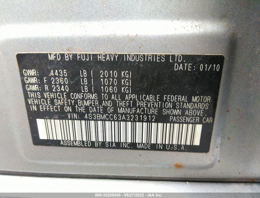 4S3BMCC63A3231912