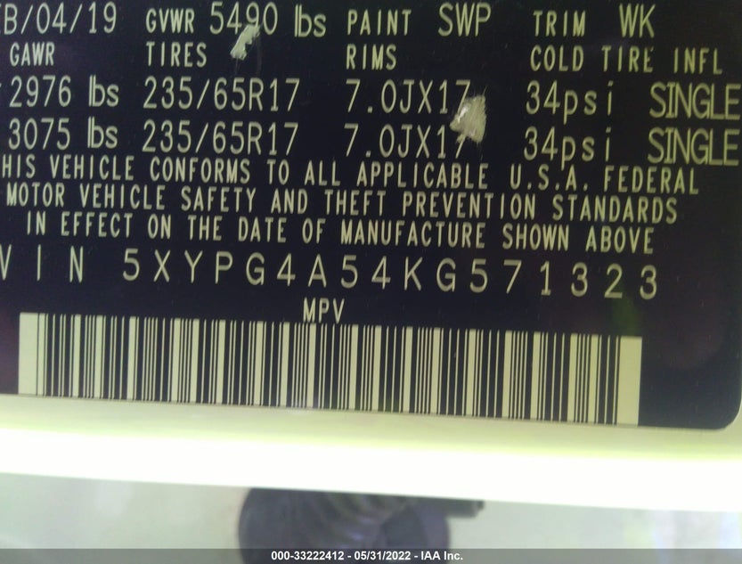 5XYPG4A54KG571323