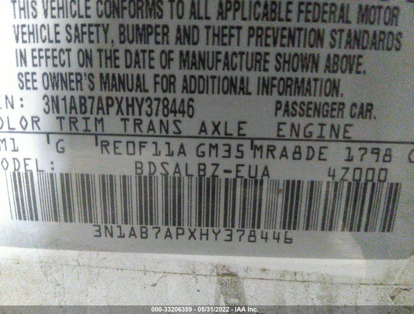 3N1AB7APXHY378446