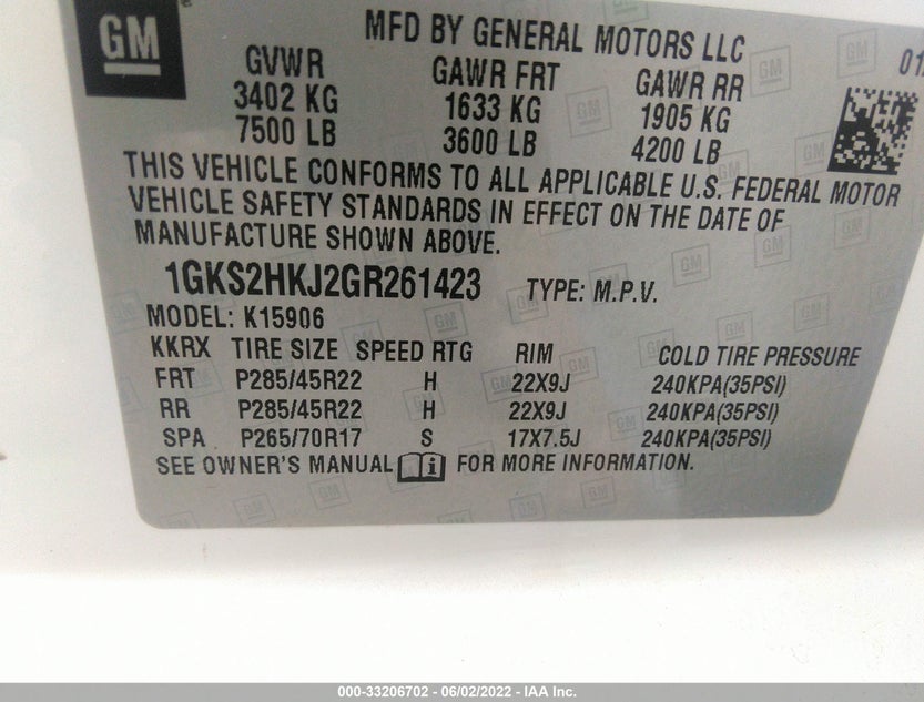 1GKS2HKJ2GR261423