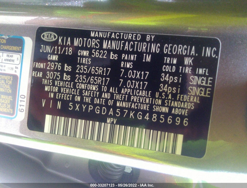 5XYPGDA57KG485696