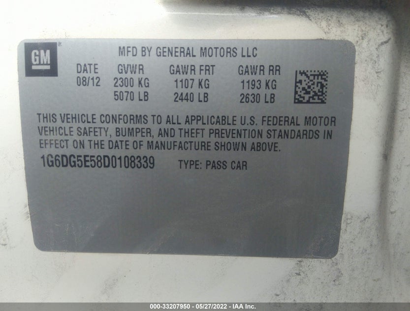 1G6DG5E58D0108339