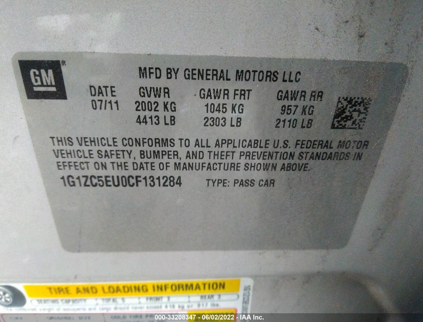 1G1ZC5EU0CF131284