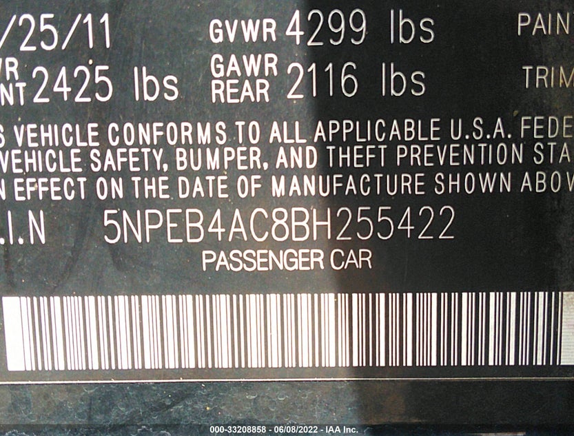 5NPEB4AC8BH255422