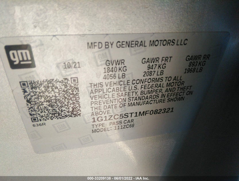 1G1ZC5ST1MF082321