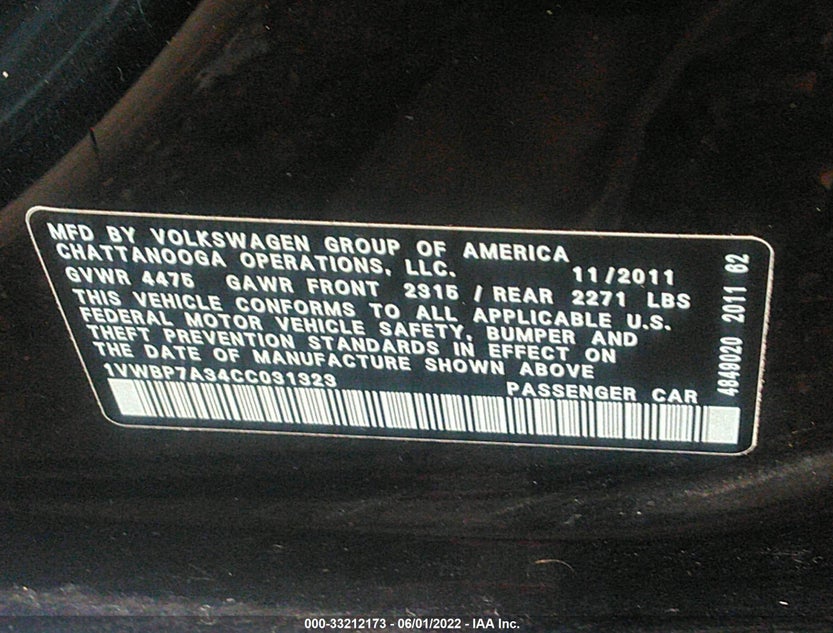 1VWBP7A34CC031323