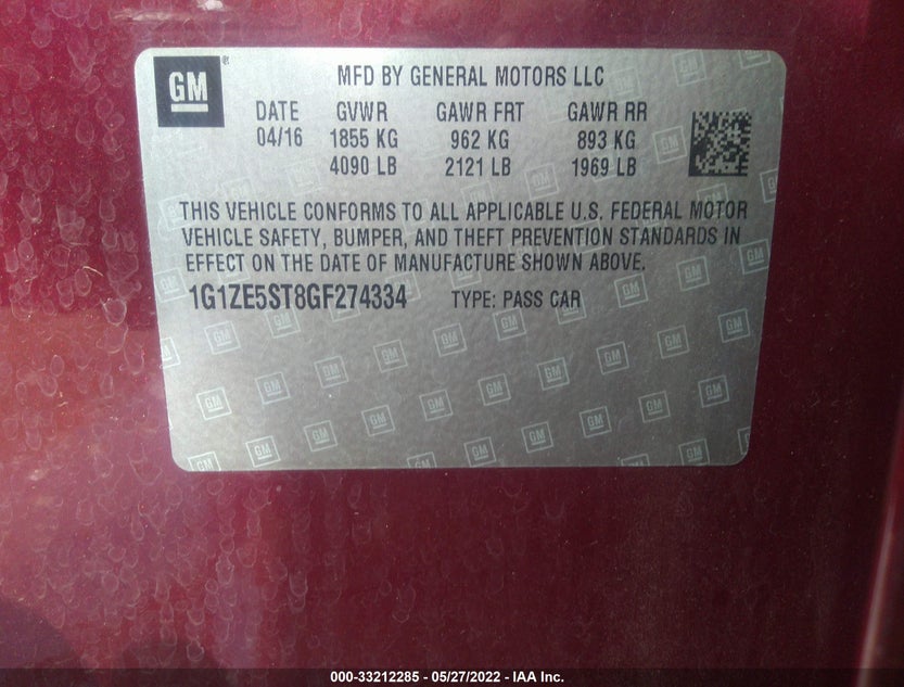 1G1ZE5ST8GF274334