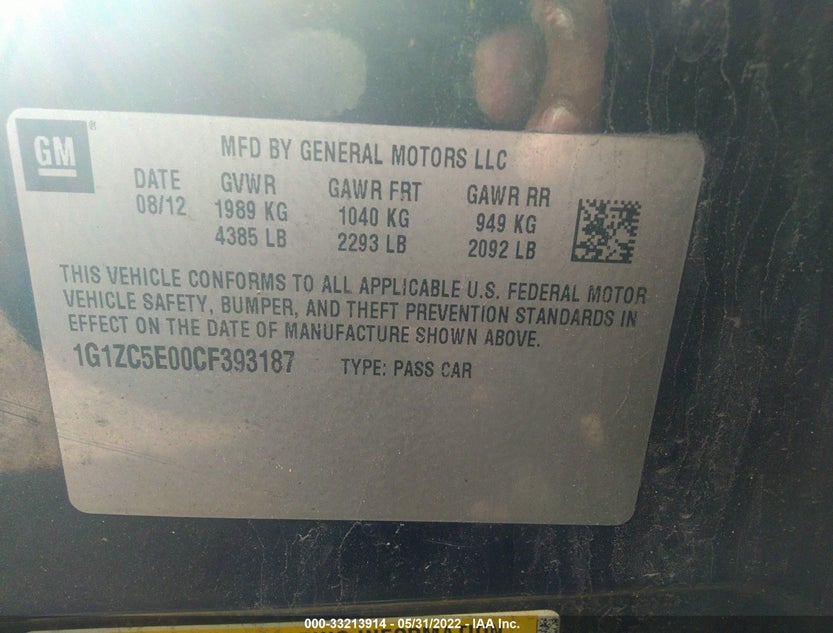 1G1ZC5E00CF393187