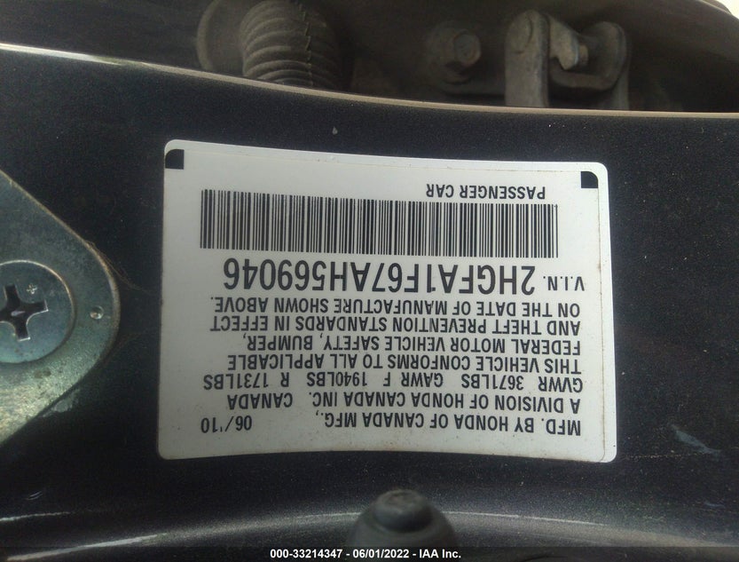 2HGFA1F67AH569046