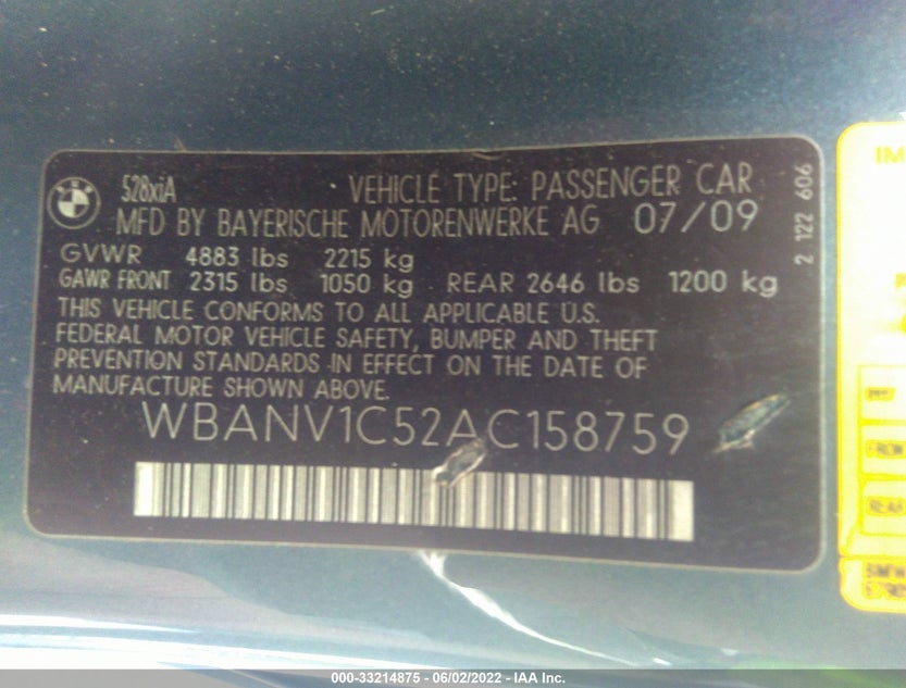 WBANV1C52AC158759