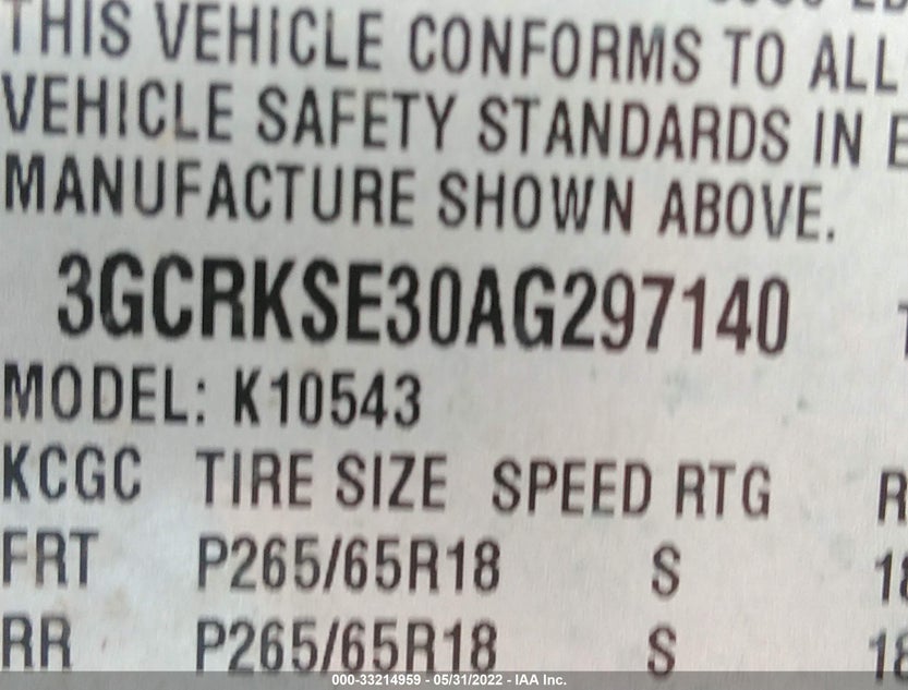 3GCRKSE30AG297140