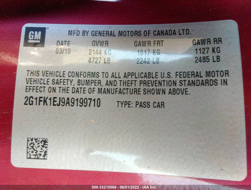 2G1FK1EJ9A9199710