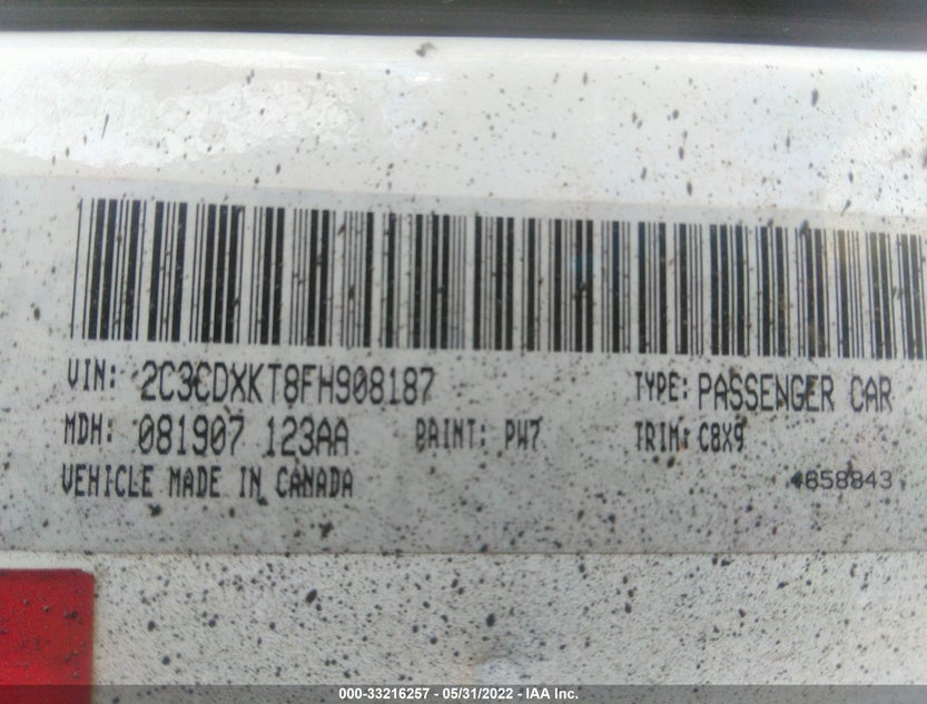 2C3CDXKT8FH908187