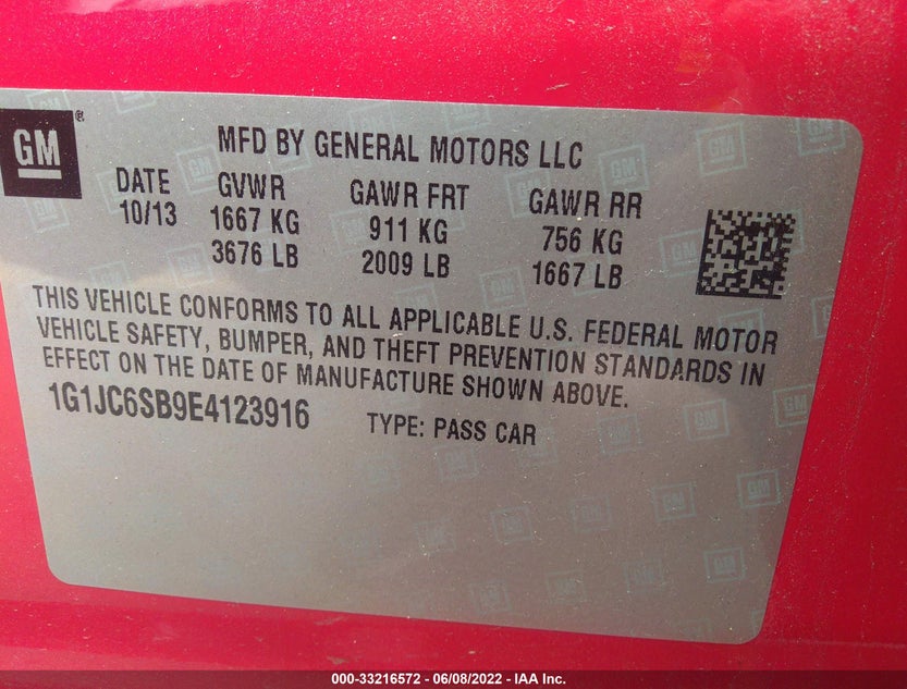 1G1JC6SB9E4123916
