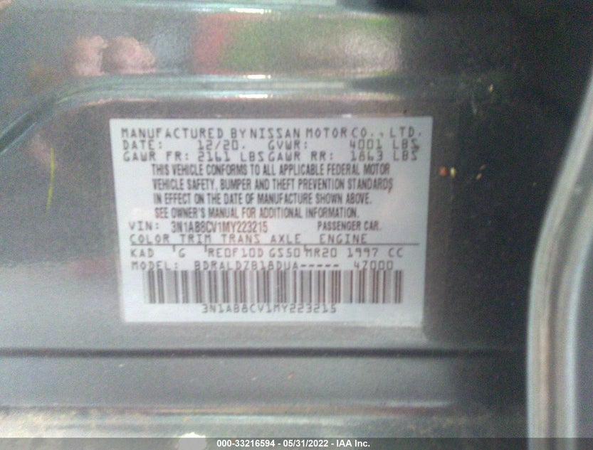3N1AB8CV1MY223215