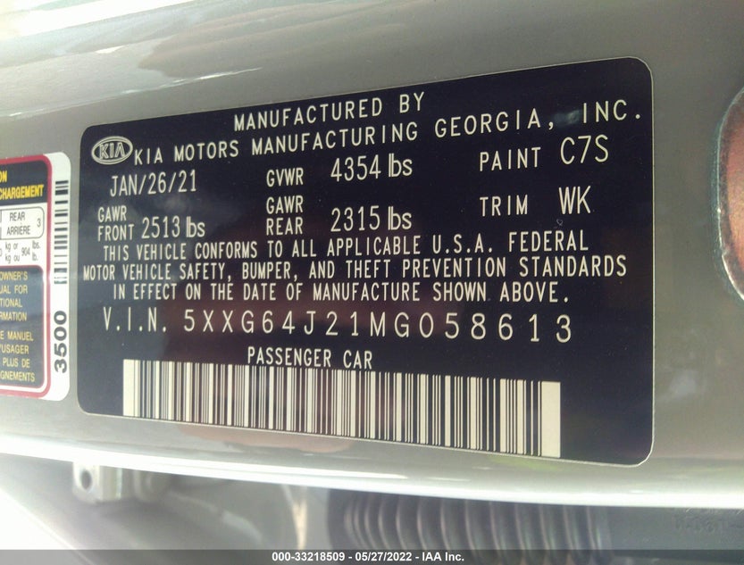 5XXG64J21MG058613