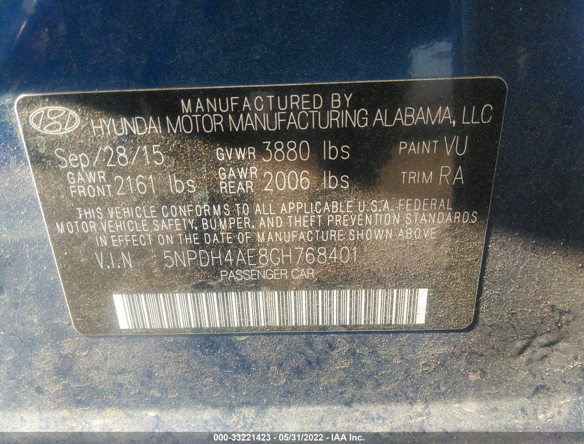 5NPDH4AE8GH768401