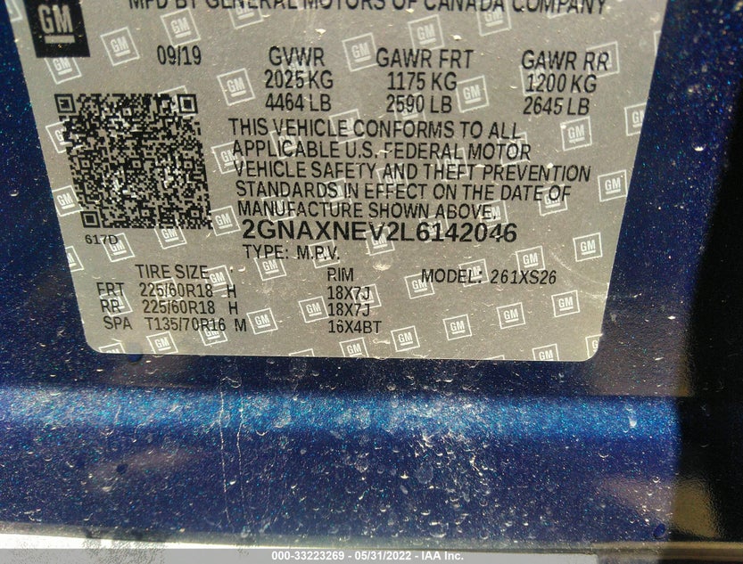 2GNAXNEV2L6142046