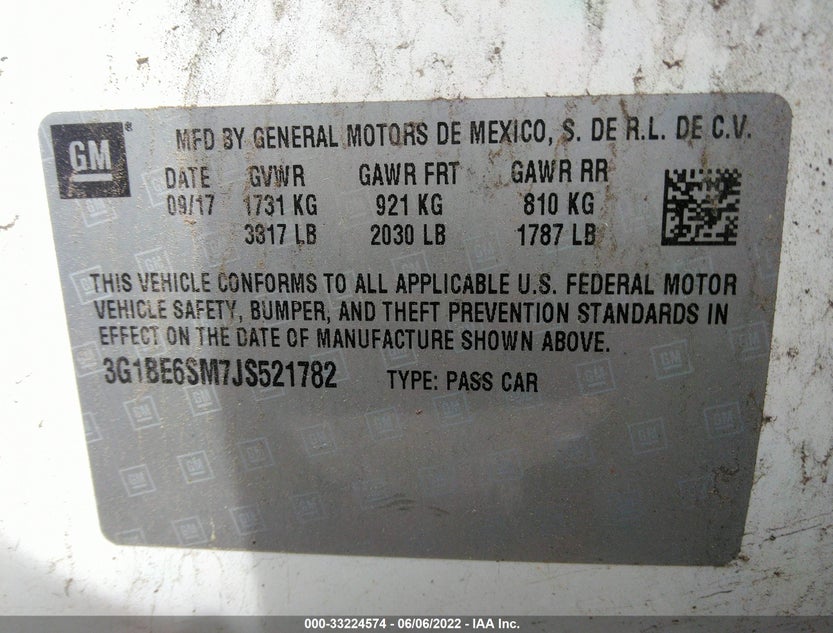 3G1BE6SM7JS521782