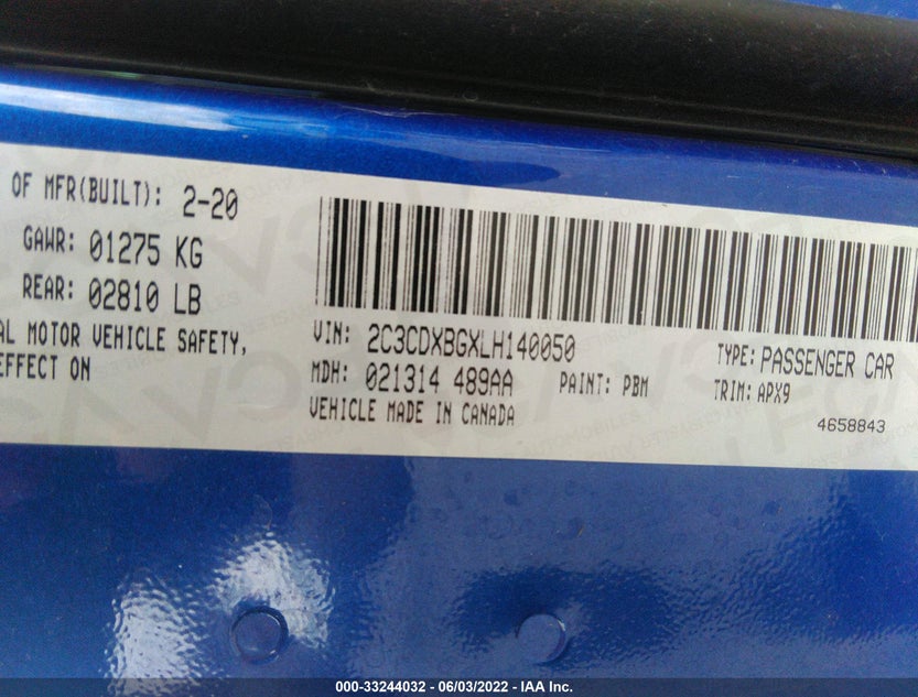 2C3CDXBGXLH140050