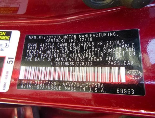4T1B11HK8KU728013