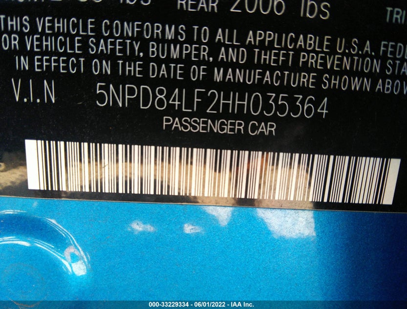 5NPD84LF2HH035364