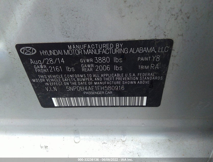 5NPDH4AE1FH580916