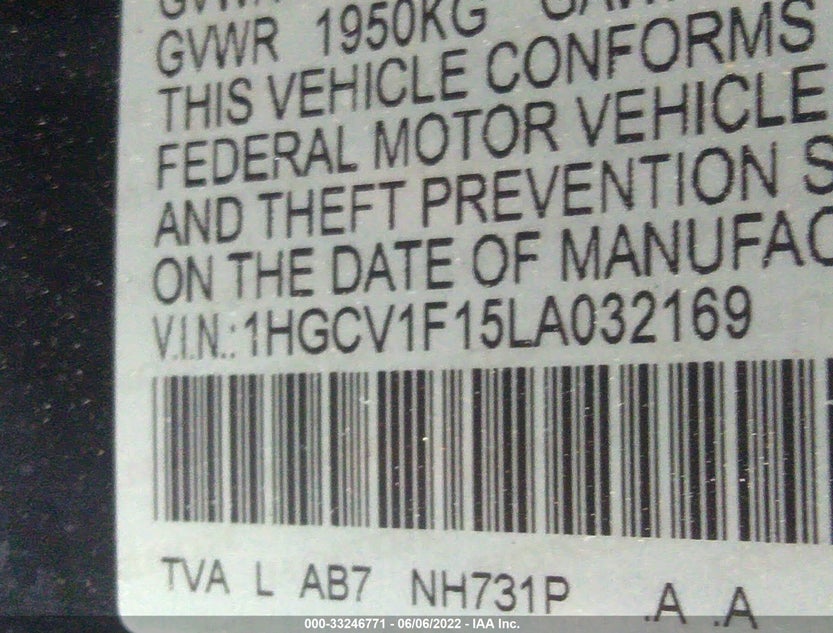 1HGCV1F15LA032169
