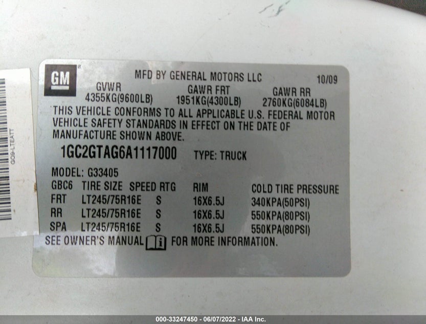 1GC2GTAG6A1117000