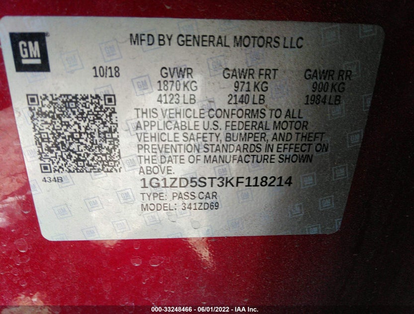 1G1ZD5ST3KF118214