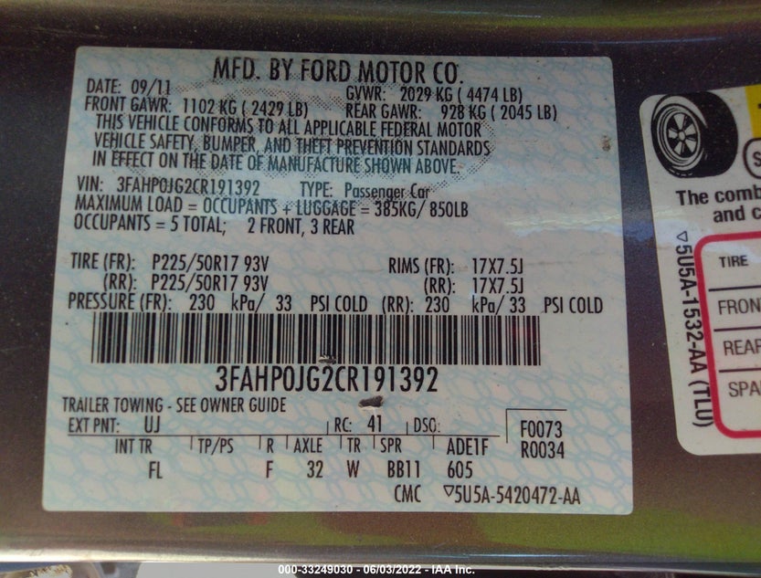 3FAHP0JG2CR191392