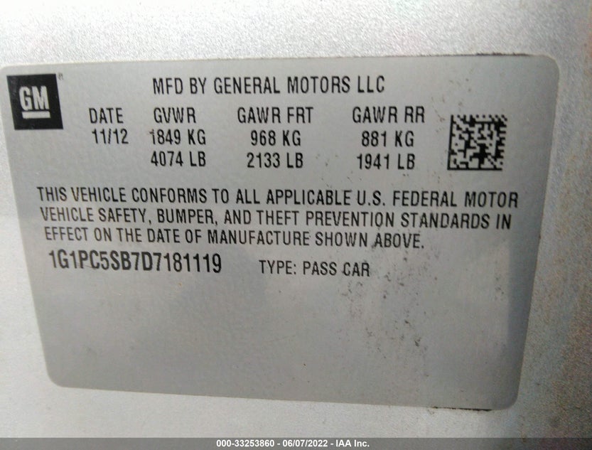1G1PC5SB7D7181119