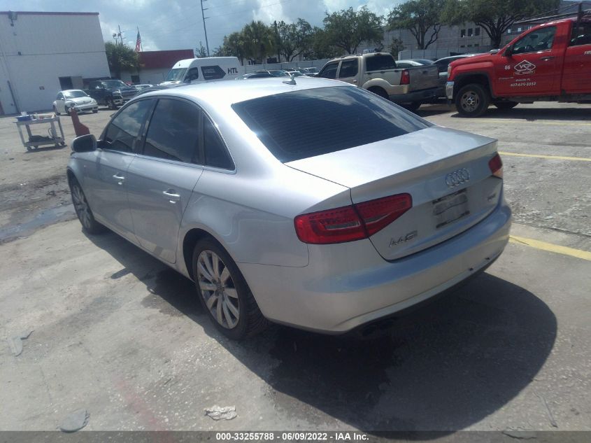 2013 Audi A4 2.0T Premium VIN: WAUAFAFL7DN032380 Lot: 33255788