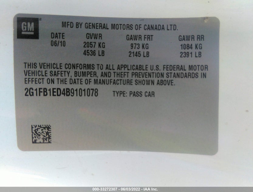 2G1FB1ED4B9101078