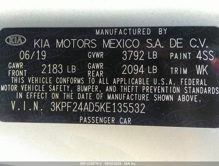 3KPF24AD5KE135532