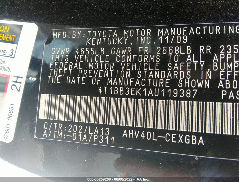 4T1BB3EK1AU119387