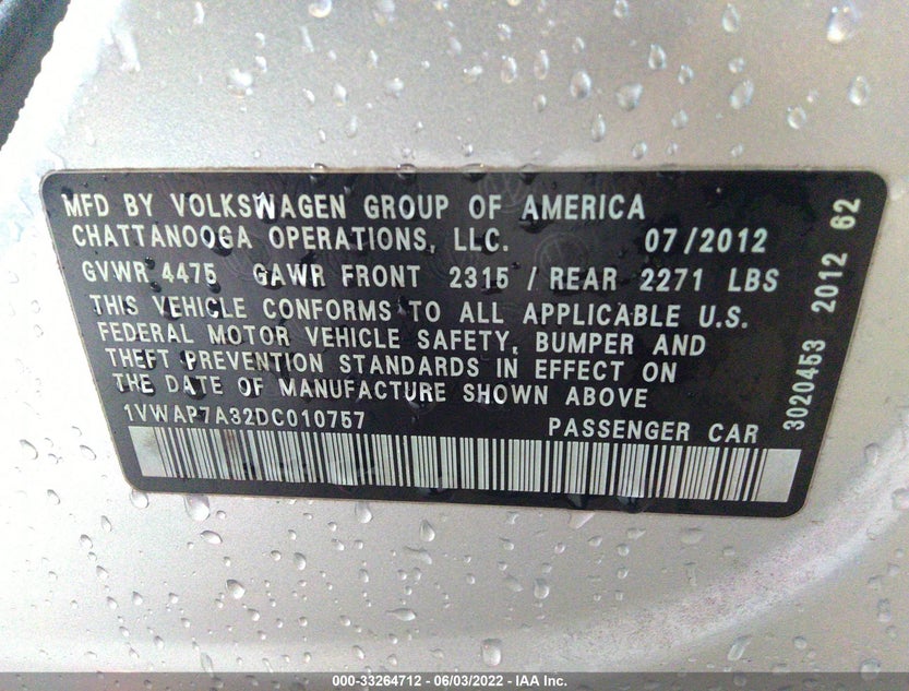 1VWAP7A32DC010757