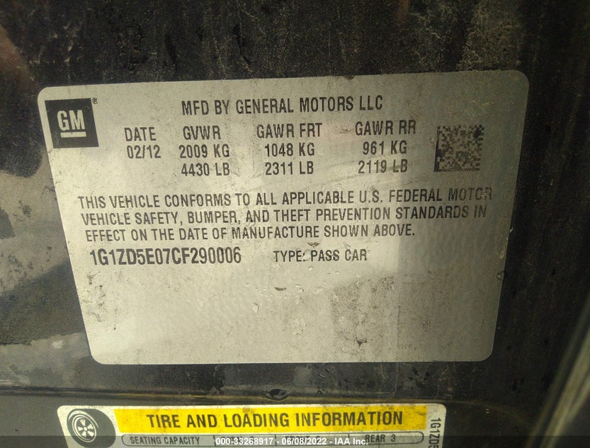 1G1ZD5E07CF290006