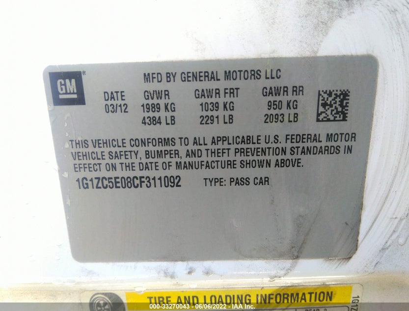 1G1ZC5E08CF311092