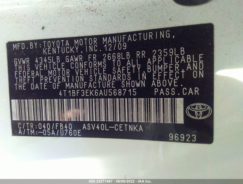 4T1BF3EK6AU568715