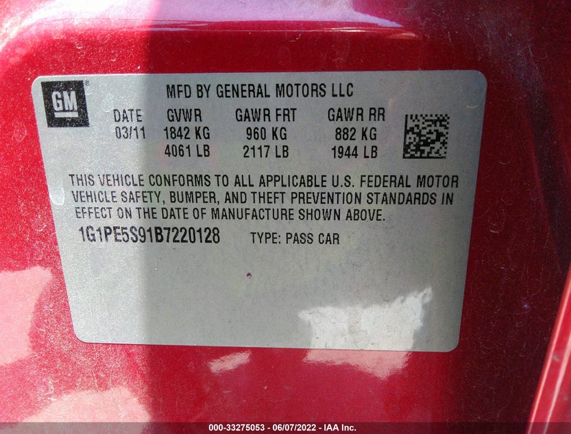 1G1PE5S91B7220128