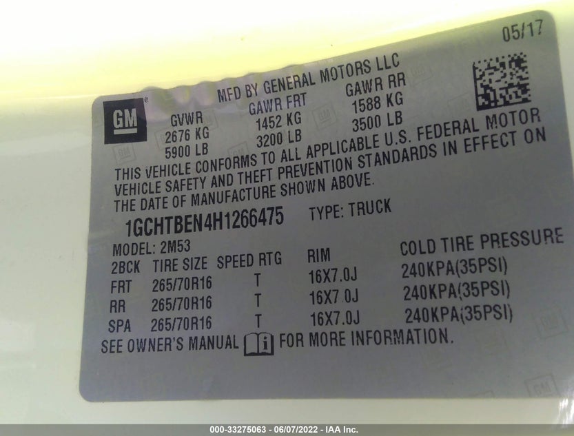 1GCHTBEN4H1266475